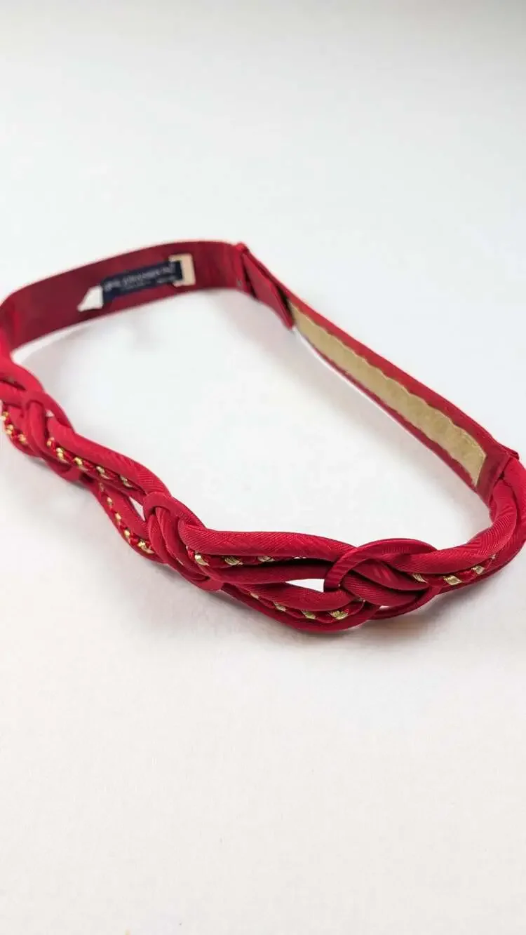 Vintage Ginnie Johansen Inc. Red Braided Belt